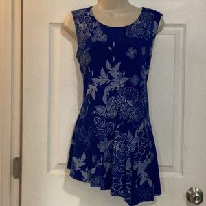 Roz & Ali Sleeveless Asymmetrical Tunic Top